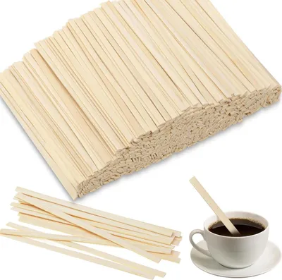 Productafbeelding van Koffie Roerstaafjes - Houten Stokjes - Dranken Roeren - Glad Zonder Bramen - 11 cm - Bruin