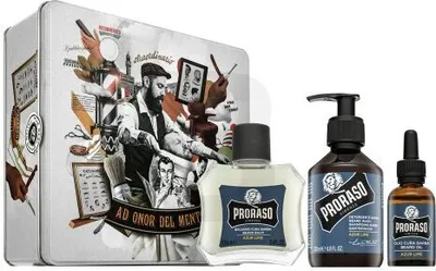 Obrázok produktu pre Proraso darčeková sada Azur Lime Metal Box Beard Care 200 ml + 100 ml + 30 ml