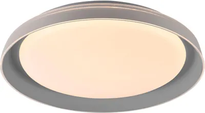 Zdjęcie produktu dla Lampa sufitowa LED - Ø 43 cm - szara - biała - tworzywo sztuczne - ściemnialna