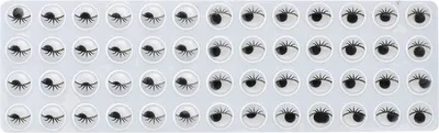 Produktbild von Wackelaugen mit Wimpern selbstklebend rund Ø 15 mm 23 Stück