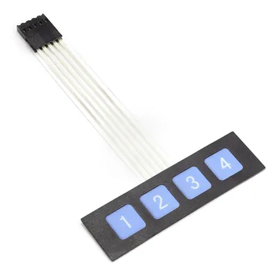 Produktbild von Membran Folientastatur 4 Tasten (1-4) mit Klebeschicht