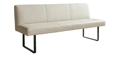 Produktbild von KAWOLA Esszimmerbank ELEEN Leder hellgrau 223cm