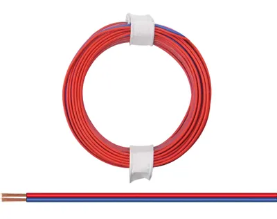 Image de Câble double 0,08 mm² / 5 m rouge-bleu