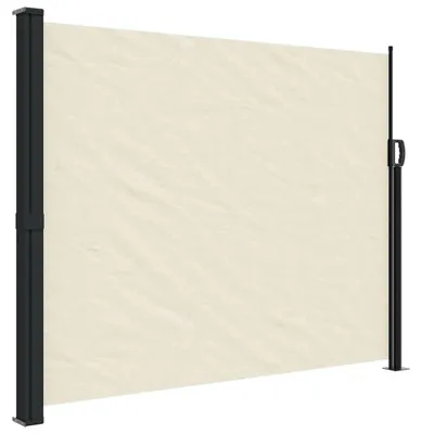 Image de vidaXL Marquise latérale extensible Crème 160x600 cm