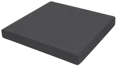 Produktbild von CLP Sitzkissen für Gartenstuhl Smilla 50x50 cm, Gartenstuhlauflage mit 5 cm , Bezug mit Reißverschluss, Farbe: dunkelgrau