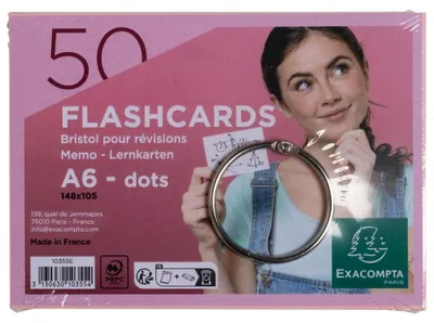 Produktbild von Exacompta 10355E, Pink, A6, Papier, Punktgitter-Papier, 205 g/m², 148 mm