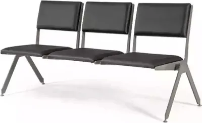 Productafbeelding van Zwarte zitbank, kantoormeubel, werkruimte, bank, zitbank, zitbanken, 170x61