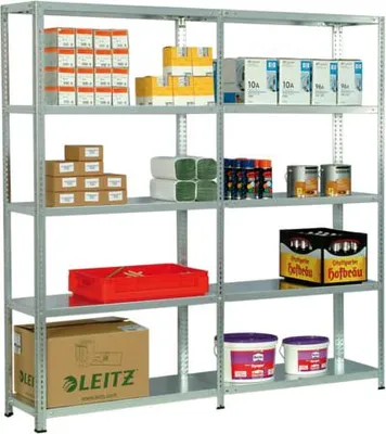 Produktbild von Fachbodenregal - Grundregal - 250 kg - 2.500 x 875 x 600 mm (HxBxT) - Schraubregal RUDI