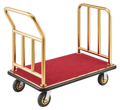 Produktbild von Gepäckwagen aus Edelstahl – Hotelgebrauch, Tragfähigkeit: 340 kg