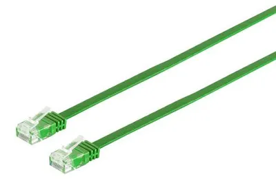 Immagine prodotto di Cavo patch cavo piatto U/UTP cat. 6 slim verde 10m