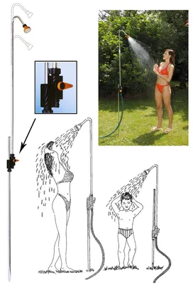 Immagine prodotto di Doccia da Giardino in Alluminio 217cm con Rubinetto Agrati