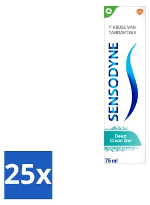 Produktbild von 25 x Sensodyne Deep Clean Gel Tandpasta - 75 ml - Vorteilspackung - 25 Stücke