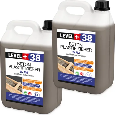 Produktbild von Beton-Zusatzmittel 10L Fliessmittel Betonverflüssiger Plastifizierer LEVEL+ RM38
