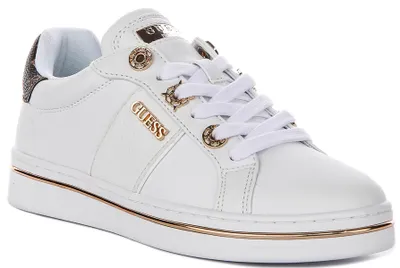 Produktbild von Guess Stew Side Logo Sneaker In White For Women – 7 UK - 40 EU - 9.5 US / White