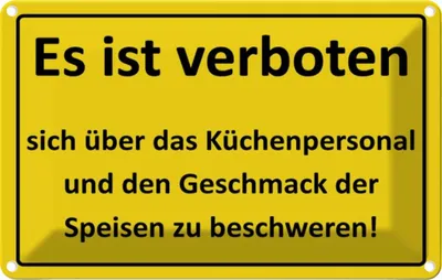Produktbild von vianmo Blechschild 12x18 cm Verboten über Küchenpersonal Warnschild Hinweisschild Sicherheit Vorsicht