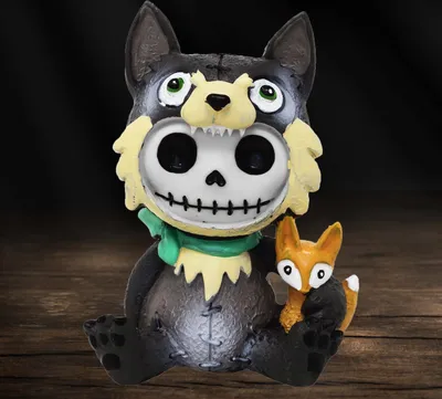 Produktbild von Furrybones "Wolfgang"- Dekofigur Totenkopf Gothic Fantasy