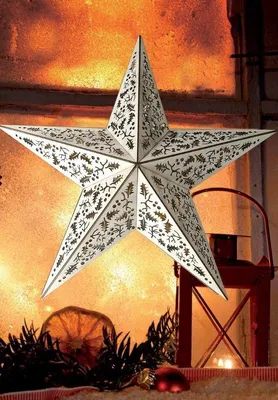 Productafbeelding van Houten LED Adventsster 40 cm - Draadloos Verlicht met Afstandsbediening - Warme Sfeer voor Kerst