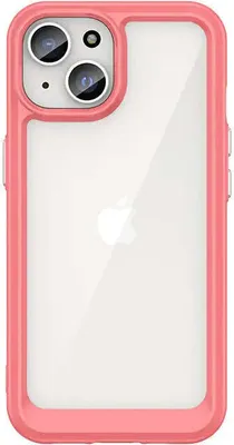 Image de Étui renforcé avec cadre flexible pour iPhone 15 Plus Outer Space - Rouge