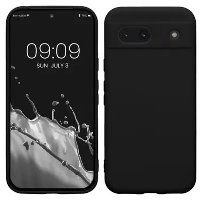 Produktbild von kwmobile Handyhülle für Google Pixel 8a Hülle - weiches Handy Silikon Case - Schutzhülle Cover - Schwarz matt