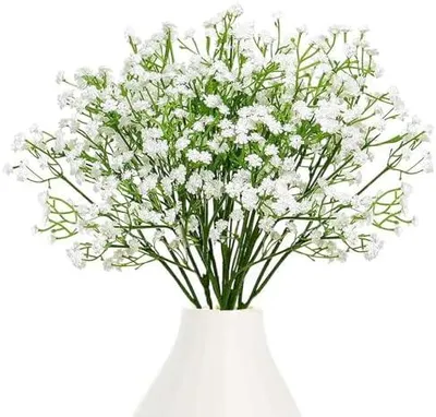 Produktbild von Schleierkraut Künstlich 18 Stück Fake Deko Künstliche Blumen Kunstblumen Weiß Artificial Gypsophila Flowers für Hochzeit Home
