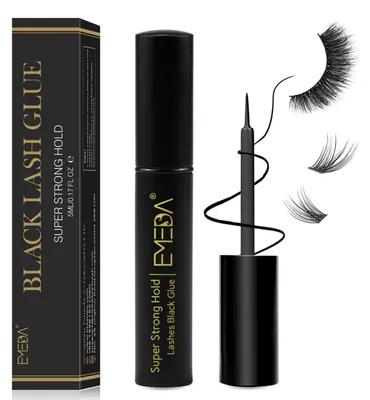 Produktbild von Schwarzer Wimpernkleber 5ml Schnelle Trockenzeit Wasserfest für Wimpernverlängerungen