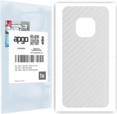 Produktbild von apgo Rückseite Schutzfolie für Nokia XR20 - Hinten Schutzfolie Carbon Transparent (durchsichtig), Rückseite Folie schützt vor Kratzern und Fingerabdrücken