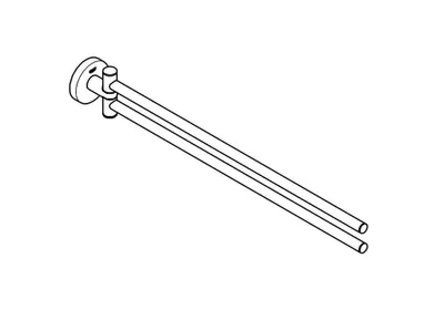 Produktbild von GROHE Handtuchhalter Essentials 40371_1 2-armig 450mm hard graphite gebürstet