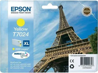 Zdjęcie produktu dla Epson C13T70244010 Epson Tintenpatrone XL yellow T 702 WorkForce Pro       T 7024
