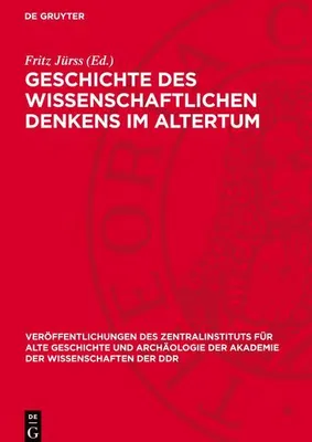 Produktbild von Geschichte des wissenschaftlichen Denkens im Altertum