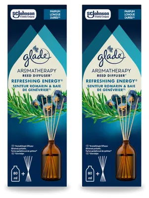 Obrázok produktu pre 2 kusy vonných tyčiniek Glade Aromatherapy s vôňou "Osviežujúca energia" - 80 ml - výhodný balík