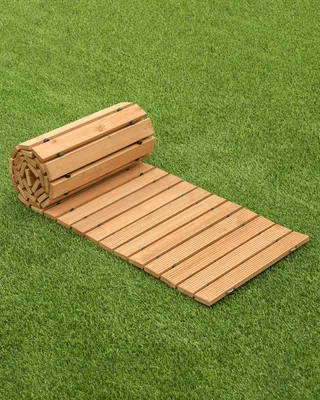 Produktbild von VEVOR Rollvorhang für Gartenwege, 244 x 43 cm, Rollvorhang aus Holz, Außenweg aus Zedernholz, Holzstufen, Gartenweg, Hinterhof, Terrasse, perfekt für Hochzeitsfeiern