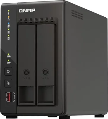 Produktbild von QNAP TS-253E - NAS-Server - 2 Schächte - SATA 6Gb/s - RAID RAID 0, 1, 5, 6, 10, 50, JBOD, 60 - RAM 8 GB - 2.5 Gigabit Ethernet - iSCSI Support