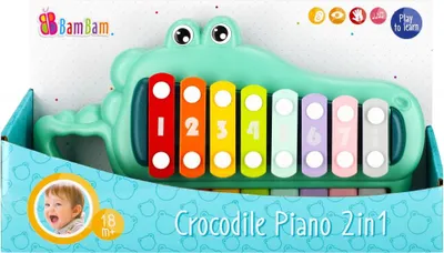 Produktbild von 2-in-1-Klavier und Xylophon „Krokodilchen“ von BAM BAM – BAM BAM