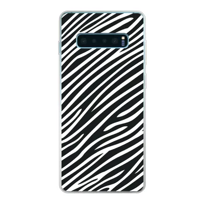 Produktbild von MuchoWow® Handyhülle Schutzhülle Hülle für Samsung Galaxy S10 Plus Tiermuster - Zebra - Schwarz Silikon Softcase Handy Hülle - Schutzhülle