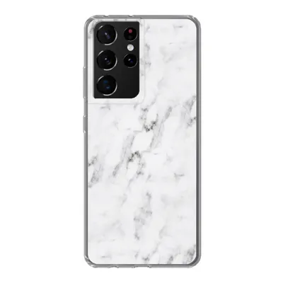 Produktbild von MuchoWow® Handyhülle Schutzhülle Hülle für Samsung Galaxy S21 Ultra Marmor - Luxus - Weiß - Grau - Marmoroptik Silikon Softcase Handy Hülle - Mobiltelefon