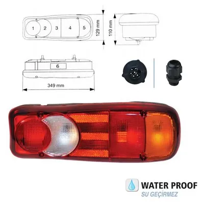 Imagen del producto de Luz trasera con conector, lado izquierdo, universal, modelo YP-152S-LH