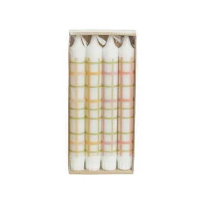 Immagine prodotto di Candele decorative Kimmi Stearin, motivo a scacchi, confezione da 1