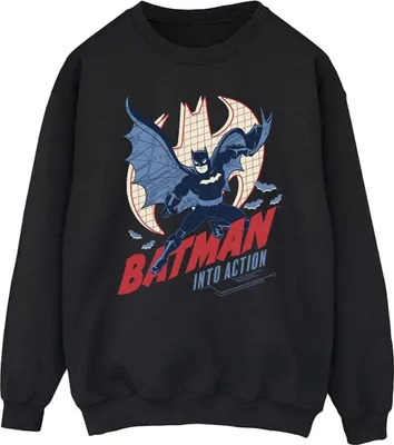 Produktbild von DC Comics - "Into Action" Sweatshirt für Herren BI12862 (S) (Schwarz)