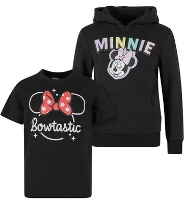 Obrázek produktu pro Tričko Mr. Tee T-Shirt & Hoody 2 Pack - Minnie Mouse black+black - 122/128