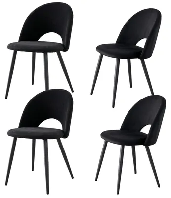 Zdjęcie produktu dla Krzesło do jadalni, nowoczesny, minimalistyczny design, wygodne siedzisko, kolor czarny