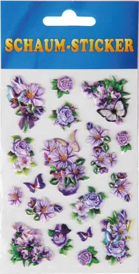 Produktbild von Bestlivings veselé barevné samolepky k nalepení, archy samolepek s květinami (Design: Flowers 6)