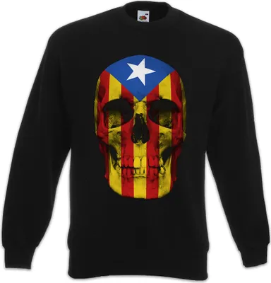 Produktbild von Urban Backwoods Catalonia Skull Flag, Sweatshirt, Farbe: Schwarz, Größe: 3XL