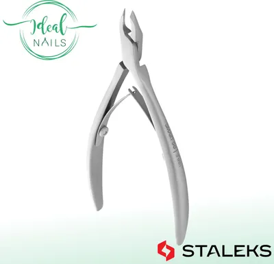 Produktbild von Nagelhautzange STALEKS SMART NS-50/3, Edelstahl, Doppelfeder, Klingenlänge 3 mm