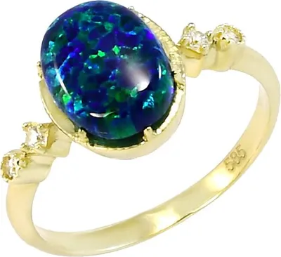 Produktbild von Goldring Glare1152 mit synthetischem Opal, Ringgröße 53, 23,3 mm hoch, 19,3 mm breit