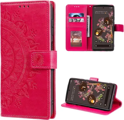 Obrázek produktu pro Pouzdro pro Google Pixel 6 Kryt mobilního telefonu Flipové pouzdro Kryt pouzdro Mandala Pink