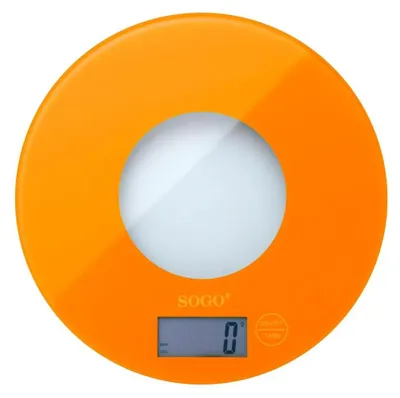 Produktbild von Sogo BAC-SS-3965-O, Elektronische Küchenwaage, 5 kg, 1 g, Orange, Glas, Arbeitsplatte