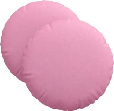 Produktbild von vidaXL Sitzkissen 2 pcs Rosa Ø40 x 13 cm Stoff