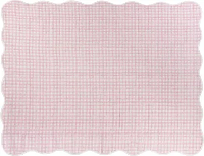 Immagine prodotto di Furn - Copriletto trapuntato, con bordo a zigzag RV3594 (200 cm x 150 cm) (rosa)