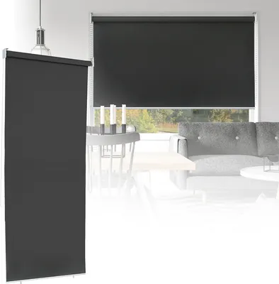 Immagine prodotto di Tenda da sole verticale VINGO Tenda da sole verticale Tenda da sole per balconi Schermo privacy per balconi Tenda a rullo 100 x 240 cm Antracite