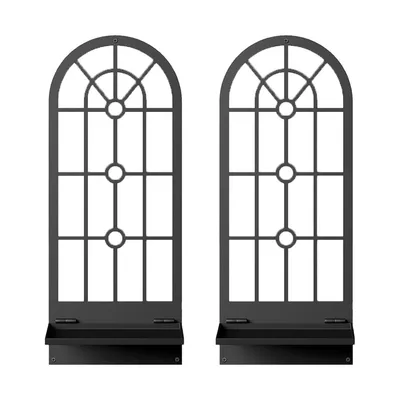 Produktbild von Wandkerzenhalter, schwarzer Boho-Wandkunst-Nachbildung aus Metall, Bohemian-Linie, Wandkerzenhalter für Wohnzimmer, Esszimmer, Schlafzimmer, Badezimmer